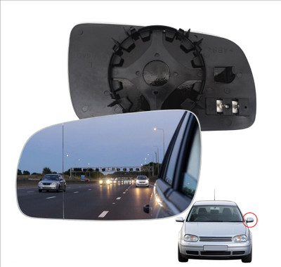 VW VOLKSWAGEN EXTERIOR DOOR MIRROR GLASS LHS LEFT BACKING PLATE BLUE HEATED ASPHERICAL GOLF BORA MK4 PASSAT B5 1J2857521 1J2857521A 1J2857521B