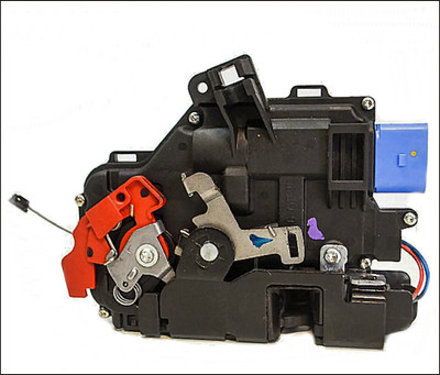 VW VOLKSWAGEN SKODA GOLF JETTA CADDY MK5 TOUAREG PHAETON OCTAVIA  GENUINE LH LHS LEFT PASSENGER SIDE FRONT DOOR LOCK 9 PINS USED 3D2837015 3D2837015K