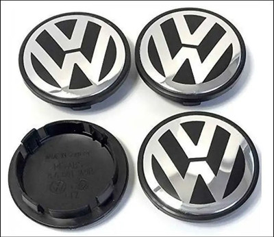 VW VOLKSWAGEN NEW SET 4PCS AFTERMARKET ALLOY WHEEL CENTRECAP LOGO HUBCAP 65MM 3B7601171 XRW GOLF PASSAT GTI MK5