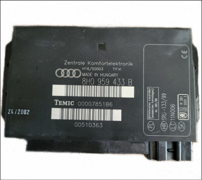 AUDI A4 B6 CABRIOLET CONVERTIBLE BCM CCM CONVENIENCE MODULE WIRELESS 434MHz 8H0959433B 8H0959433M 00002734E4 PR-5D1