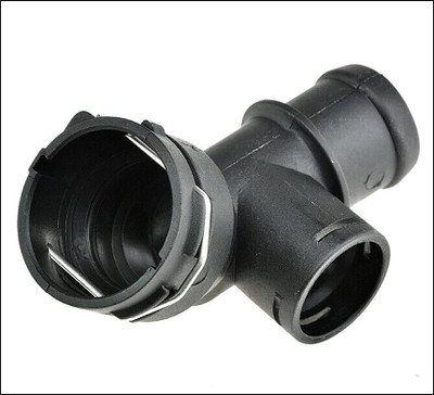 AUDI VW VOLKSWAGEN PLASTIC COOLANT LOWER RADIATOR COUPLING HOSE CONNECTOR QUICK-CONNECT 1K0122291D 1K0122291AD NEW AFTERMARKET