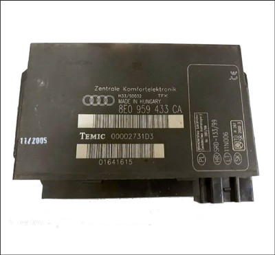 AUDI A4 B7 BCM CCM CONVENIENCE MODULE WIRELESS 434MHz 8E0959433CA 8E0959433CE 8E0959433CM 8E0959433BM 00002731D3 PR-5D1