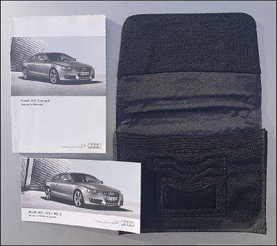 GENUINE AUDI A5 COUPE 2008 2009 2010 FACTORY HANDBOOK MANUAL WALLET SET QUICK REFERENCE GUIDE INSTRUCTIONS OWNERS GUIDE 112.561.8T3.20 112.562.834.20