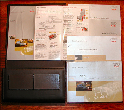 GENUINE AUDI FACTORY HANDBOOK 8L 5-DOOR 3-DOOR 2001 2002 2003 WALLET OWNER MANUAL SET GENUINE OE OEM 221.561.8L0.20 221.562.621.20 221.566.448.20