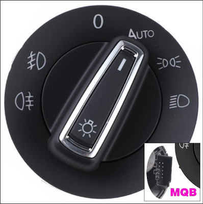 5G0941431BD 5GG941431 WZU SATIN BLACK BRIGHT ALUMINIUM VW VOLKSWAGEN GOLF MK7 POLO TIGUAN MQB HEADLIGHT LIGHT LIGHTING SWITCH AUTO FRONT REAR FOGLIGHT NEW AFTERMARKET