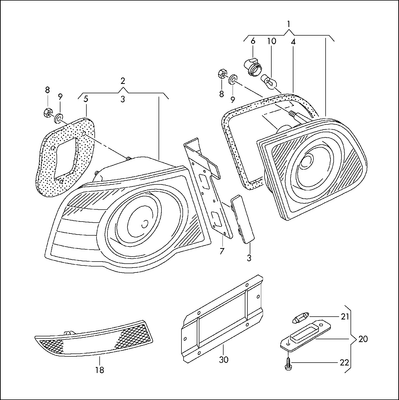 VW VOLKSWAGEN PASSAT 3C B6 B7 SEDAN LH LHS LEFT PASSENGER INNER BOOTLID TAILLIGHT TAIL LIGHT REAR BRAKE STOP TAIL-LIGHT GENUINE 3C5945093D 3C5945093F OE OEM USED