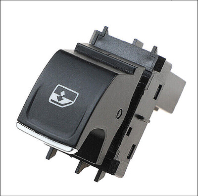 VW VOLKSWAGEN PASSENGER DOOR WINDOW LIFT LIFTER SWITCH SATIN BLACK BRIGHT CHROME ALUM GTI QJ3 PR-QJ3 WHITE LED ILLUMINATION LIGHT PASSAT B7 GOLF MK7 TIGUAN OEM 5GG959855A 5G0959855F 5G0959855L WZU