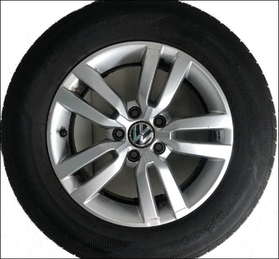 5N0601025R VW VOLKSWAGEN AUDI Q3 TIGUAN FULL SIZE SPARE WHEEL ALLOY PORTLAND TYRE 16" 16-INCH 215/55/16 ET33 6.5J 5X112 USED GENUINE OEM