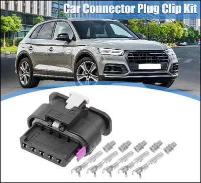 VW VOLKSWAGEN AUDI B8 A4 ALLROAD,4F0973705 8K0973205 MAF MASS AIR FLOW AIRFLOW AIR-FLOW PLUG CONNECTOR FEMALE 5-PIN 3.0 3.0L DIESEL TDI REPAIR KIT WITH WITHOUT TAILS