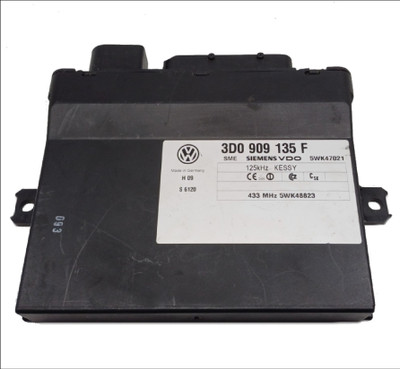 AUDI PORSCHE BENTLEY 3D0909135F 3D0909135FX 5WK47021 VW VOLKSWAGEN TOUAREG 7L A8 PHAETON CAYENNE CONTINENTAL KESSY ACCESS START CONTROL MODULE CONTROLLER 433 Mhz 2003 2004 2005 USED TESTED
