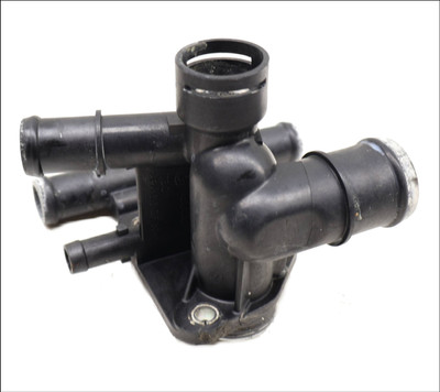 VW VOLKSWAGEN AUDI GOLF PASSAT TT SCIROCCO A3 PLASTIC COOLANT FLANGE 06F121132H 06F121132D 06F121132F 06F121132G 06F121133G 2.0L TURBO EAII3 AXX BWA AXW OE OEM GENUINE ORIGINAL USED
