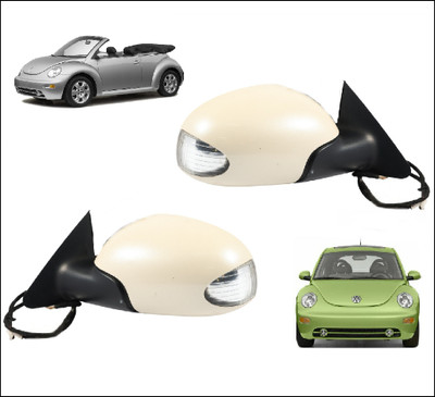 LG3L LB1M LC9Z VW VOLKSWAGEN 1C2857507AC 1C2857508AC 1C2857507AA 1C28575078AC NEW BEETLE 9C 1Y FACELIFT EXTERIOR HEATED DOOR MIRROR LHS RHS LEFT RIGHT LH RH PASSENGER DRIVER RED BLACK CREAM GENUINE OE OEM HEATED FOLDING USED