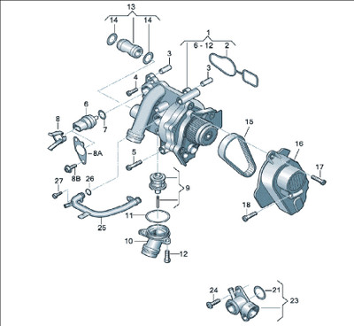 AUDI A4 8K A5 A6 4G Q5 8R PLASTIC COOLANT FLANGE 06H121132H 06H121132E 2.0L 1.8L 1.8 2.0  EA888 NEW AFTERMARKET CABA CABB CDHB CDHA CDNB CAEA CDNC CAEB CFKA CDND