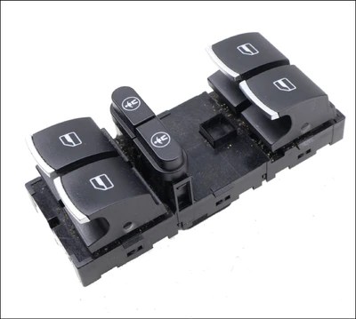 VW VOLKSWAGEN MASTER DRIVER RIGHT RH RHS WINDOW SWITCH CHROME RED ORANGE PR-QJ1 7P6959857 7L6959857E 7L6959855B 7L6959857C 5ND959855 TOUAREG 7P SHARAN SEAT ALHAMBRA NEW AFTERMARKET