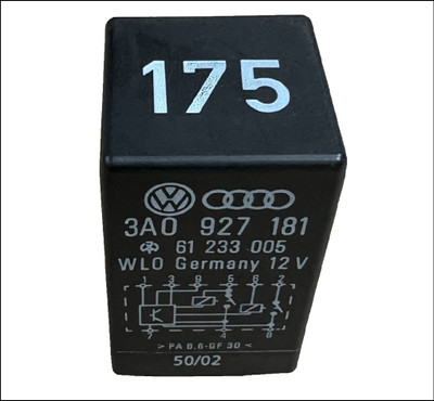 VW VOLKSWAGEN AUDI SKODA GENUINE OEM USED 175 RELAY CONTROL CONTROLLER MODULE PARK NEUTRAL 9-PIN STARTER 3A0927181 AUTO AUTOMATIC 4-SPEED 4-STAGE