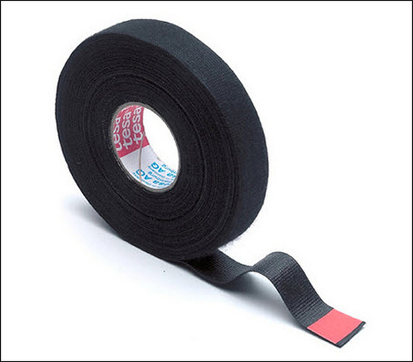 TESA ADHESIVE CLOTH FABRIC TAPE NOISE DAMPING 51608 EURO WIRING HARNESS LOOM 19MM PE PET FLEECE ORIGINAL GENUINE GERMANY