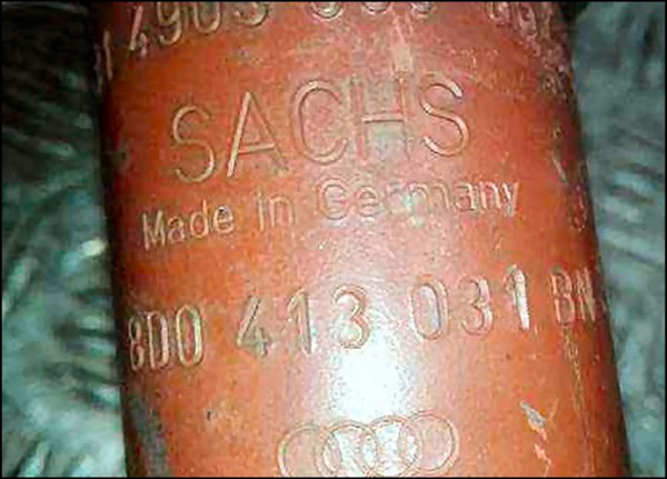 AUDI A4 B5.5 1999 2000 2001 PAIR SPORTS LOWERED FRONT SHOCKS SHOCK ABSORBER 8D0413031BN SACHS GENUINE OEM OE