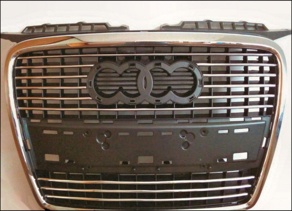 AUDI A3 8P FACELIFT FRONT RADIATOR GRILLE GREY CHROME IDENTICAL TO OEM 8P4853651 8P48536511QP AD07014GAN 2005 2006 2007 2008 NEW AFTERMARKET