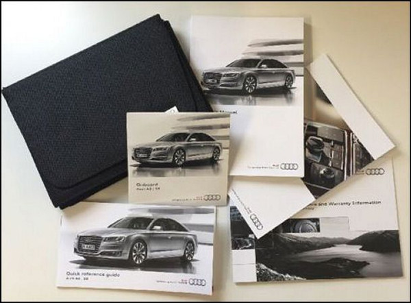 GENUINE FACTORY HANDBOOK SET WALLET OWNER USER GUIDE MANUAL INSTRUCTIONS AUDI A8 S8 D4 4H FACELIFT 2014 4H0.012.720.AA