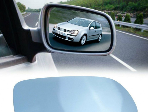 VW VOLKSWAGEN DOOR MIRROR GLASS RHS RH RIGHT BACKING PLATE BLUE HEATED ASPHERICAL GOLF JETTA MK5 PASSAT B6 3C0857522