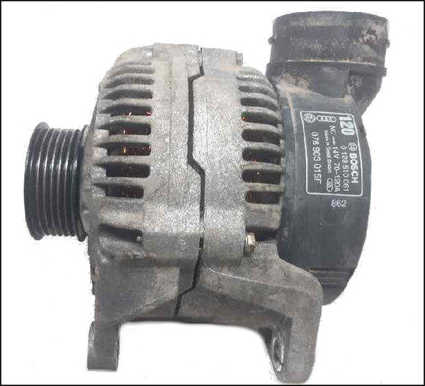 VW VOLKSWAGEN PASSAT AUDI A4 A6 B5 C5 2.4 2.6 2.8 ALTERNATOR 120AMP 078903015F 078903015FX 0123510061 BOSCH USED TESTED ABC ACK AGA ALF ALG
