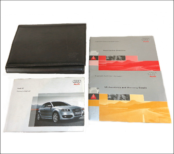 GENUINE AUDI FACTORY HANDBOOK WALLET SET OWNERS MANUAL QUICK REFERENCE A3 S3 8P QUATTRO 3-DOOR HATCH HATCHBACK 2005 2006 2007 2008 PRE-FACELIFT 281.561.8S3.20 271.562.8D8.20 281.562.729.20 281.562.730.20