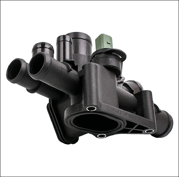 VW VOLKSWAGEN AUDI GOLF 1.6L AUTO AUTOMATIC 1J 1K MK4 MK5 AVU BFQ AEH AKL APF AUDI A3 8L 8P THERMOSTAT 105° FLANGE COMPLETE 06A121111A 06A121513A 06A9191501A 032121110B  AFTERMARKET NEW