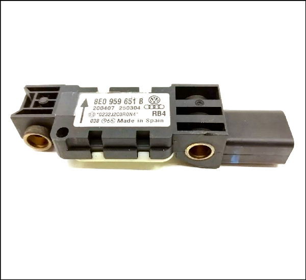 8E0959651B AUDI A3 A4 A8 8E B6 8P S4 SRS AIRBAG CONTROL IMPACT LONGITUDINAL CRASH ACCELERATION SENSOR OE OEM GENUINE