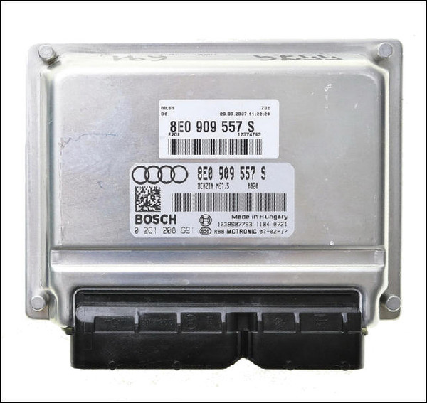 AUDI A4 B6 A6 C5 2.0L 4-CYL 4-CYLINDER EU4 ALT CVT JAPAN ENGINE ECU COMPUTER BOSCH MOTRONIC 8E0909557S 8E0990990B 0261208691 ME7.5