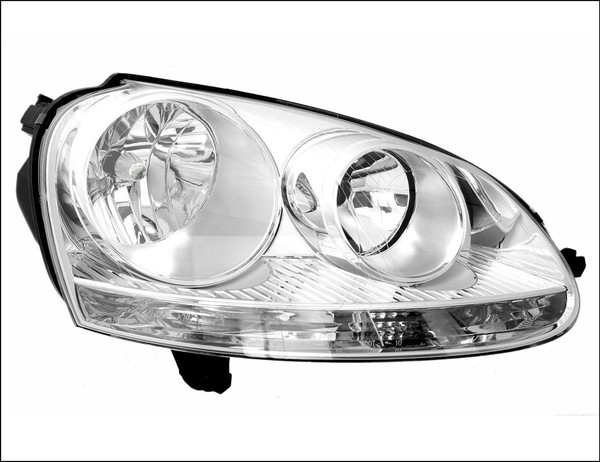 VW VOLKSWAGEN GOLF JETTA MK HALOGEN HEADLIGHT BRIGHT SILVER CHROME RHS RIGHT RH DRIVER TDI NEW GENUINE OE OEM 1K6941006Q 1K6941030Q