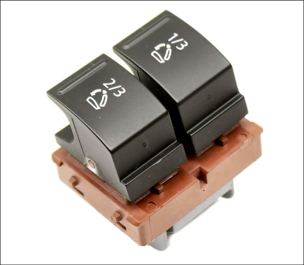 VW VOLKSWAGEN TOUAREG 7P DUAL SWITCH ASSEMBLY SEAT BACK RECLINE RELEASE 7P6959519 USED OE OEM GENUINE TESTED