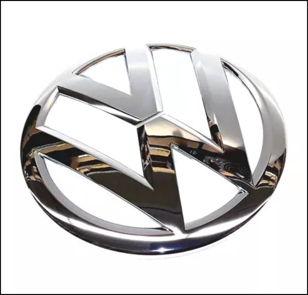 VW VOLKSWAGEN FRONT GRILLE LOGO BADGE EMBLEM INSCRIPTION 135MM CHROME MK7 GTI 5G0853601 2ZZ NEW AFTERMARKET