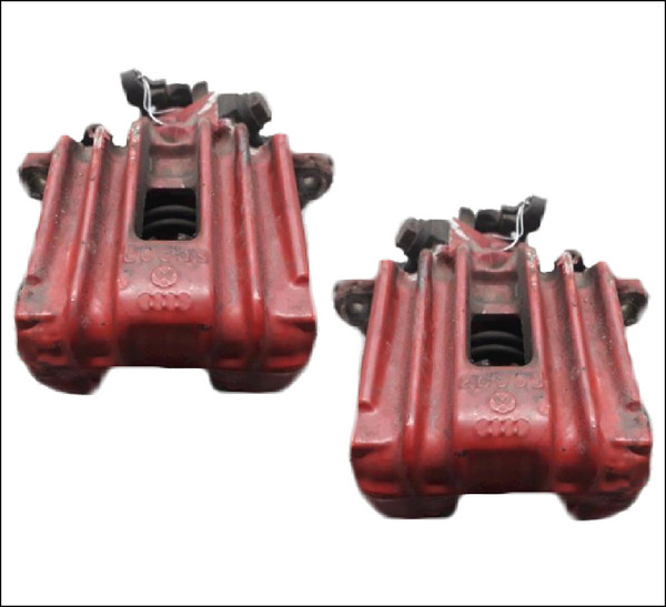 VW VOLKSWAGEN POLO 6N 6N2 MK3 GTI 1997 - 2002 REAR BRAKE CALIPER CARRIER 232MM RED OE OEM GENUINE LUCAS 6N0615423B 6N0615424B LEFT RIGHT OR PAIR USED
