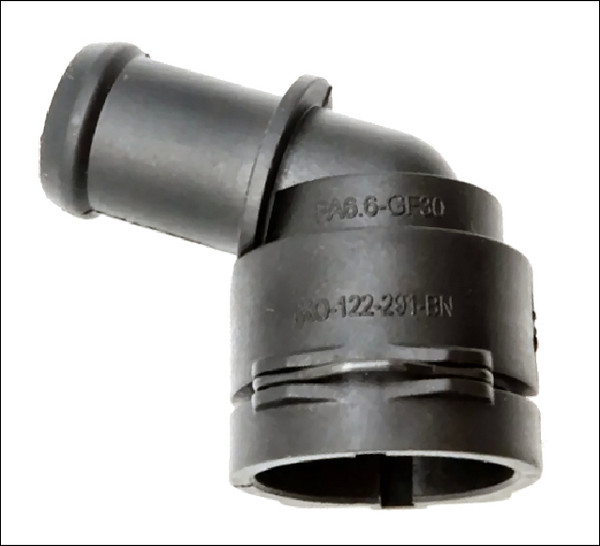 AUDI VW VOLKSWAGEN SKODA PLASTIC COOLANT RADIATOR HOSE COUPLING 1K0122291BN NEW AFTERMARKET 1.0L 1.2L 1.4L GOLF PASSAT CC SCIROCCO R32 EOS SUPERB
