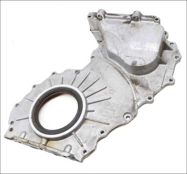 VW VOLKSWAGEN AUDI PORSCHE PASSAT CC R36 R32 EOS EUROVAN GOLF JETTA Q7 TT CAYENNE Q7 A3 VR6 3.2L 3.6L LOWER REAR TIMING CHAIN COVER CASE 03H103173 03H103173A 03H103173B USED OE OEM GENUINE