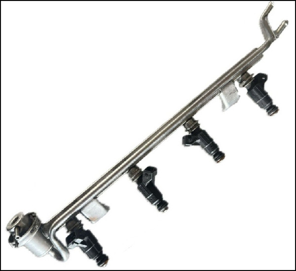 VW VOLKSWAGEN AUDI GOLF MK4 GTI A3 TT BEETLE 1.8T FUEL INJECTOR DISTRIBUTOR RAIL PRESSURE REGULATOR FUEL 06A133681B 06A906031 037133035C 0280160567 1.8L TRANSVERSE OE GENUINE USED