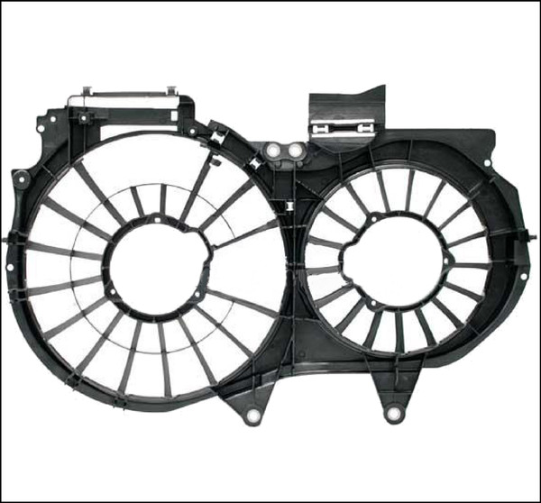 8E0121207D AUDI A4 V6 B6 B7 8E RADIATOR DUAL TWIN FAN ASN BDV BBJ SHROUD CARRIER FRAME MOUNTING SUPPORT COOLING COOLANT 400W 400 WATT 400MM