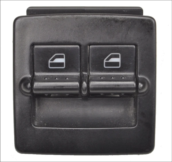 VW NEW BEETLE FACELIFT WINDOW SWITCH BLACK RIGHT RH RHS DRIVER MASTER TWIN DUAL DOOR 1C0959855A 1C0959855 1C0959527 USED TRIM SURROUND MOUNTING PLATE OE OEM GENUINE ORIGINAL