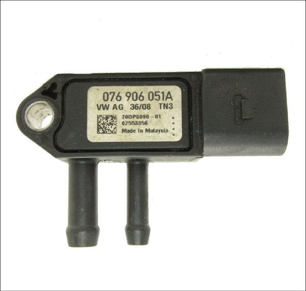 AUDI VW VOLKSWAGEN SKODA A3 TT A6 GOLF JETTA PASSAT TRANSPORTER CC CADDY PHAETON TOURAN TOUAREG SCIROCCO CRAFTER SHARAN TIGUAN FABIA ROOMSTER SUPERB OCTAVIA YETI TDI DIESEL DPF EXHAUST GAS PRESSURE SENSOR 076906051A 07Z906051A USED OE GENUINE 7GG PR-7GG