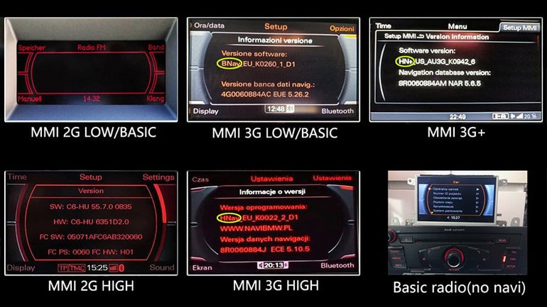 How to identify the particular version of MMI Multimedia in your Audi