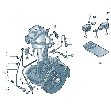 AUDI ABS WHEEL SPEED SENSOR FRONT REAR RH RIGHT 4E0927804D 0265007928 ...