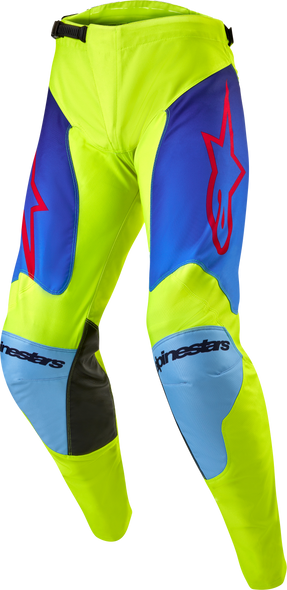 Alpinestars Racer Hoen Pants Ylw Fluo/Blue/Nt Navy Sz 30 3721324-525-30