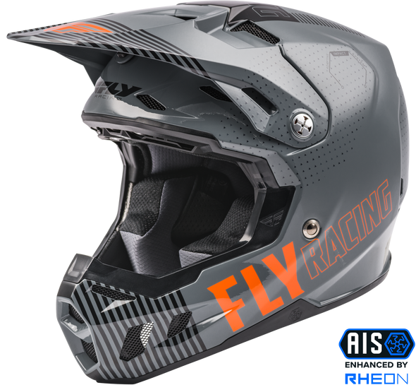 Fly Racing Formula Cc Primary Helmet Grey/Orange 2X 73-43082X