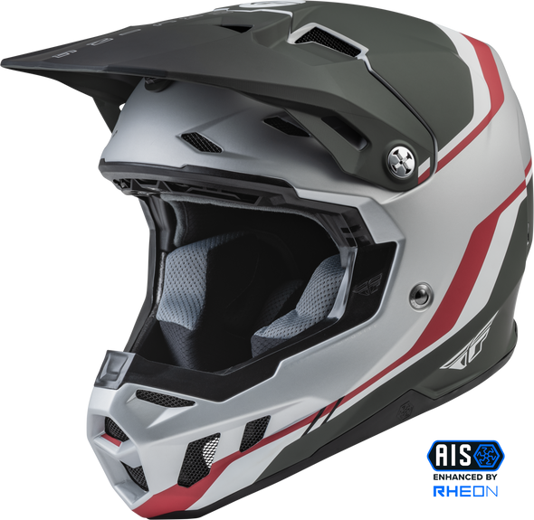 Fly Racing Formula Cc Driver Helmet Matte Silver/Red/White Xl 73-4313X
