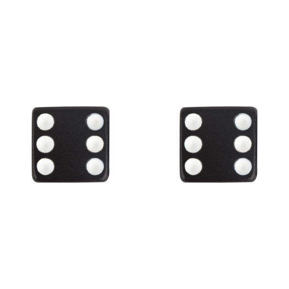 Trik Topz Valve Caps Dice-Black 1Pr/Pack
