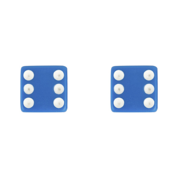 Trik Topz Valve Caps Dice-Blue 1Pr/Pack