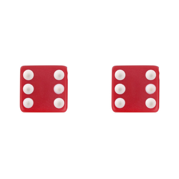 Trik Topz Valve Caps Dice-Red 1Pr/Pack