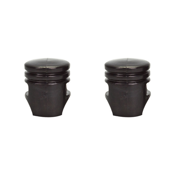Trik Topz Valve Caps Piston Black 1Pr/Pack