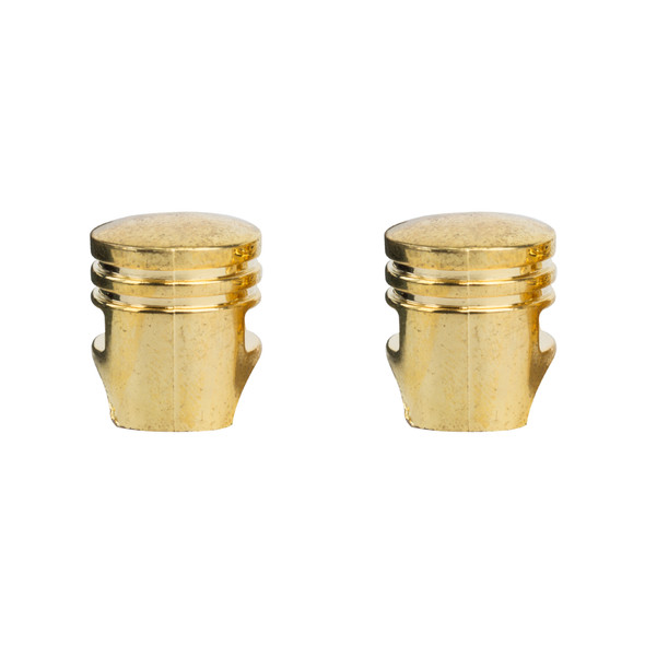 Trik Topz Valve Caps Piston Gld 1Pr/Pack