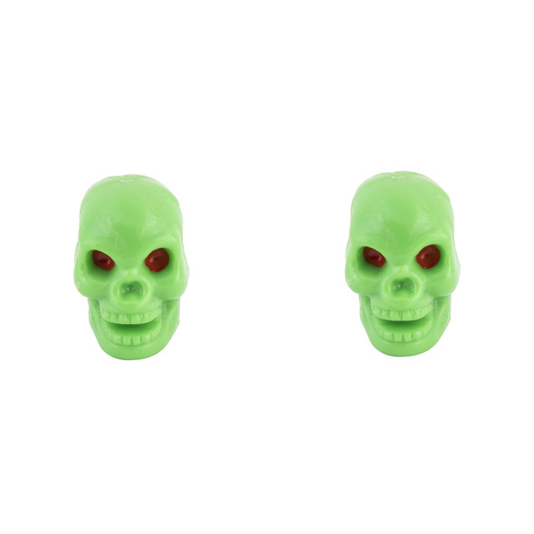 Trik Topz Valve Caps Skull Only Gn 1Pr/Pack
